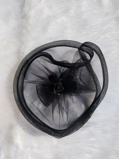 Bow Delight Black Fascinator