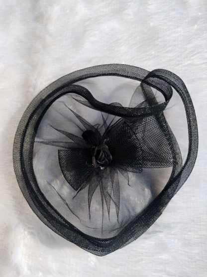 Bow Delight Black Fascinator