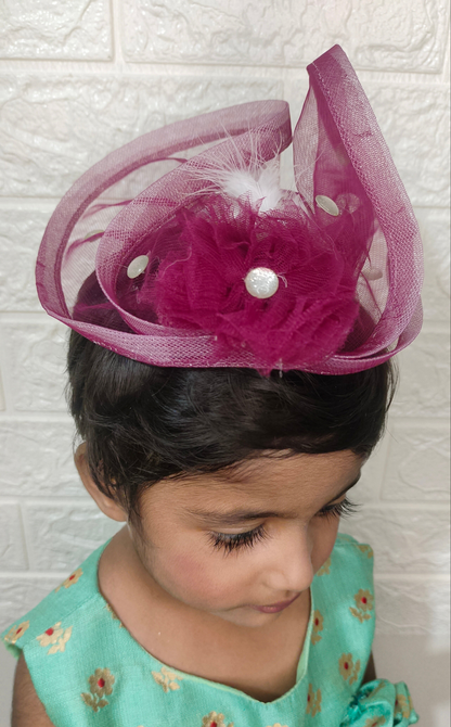 Orchid feather  Fascinator