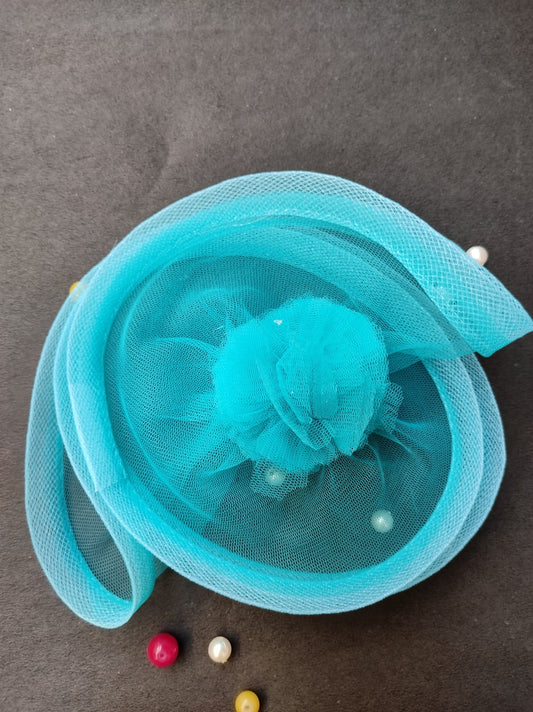 Sky blue fascinator