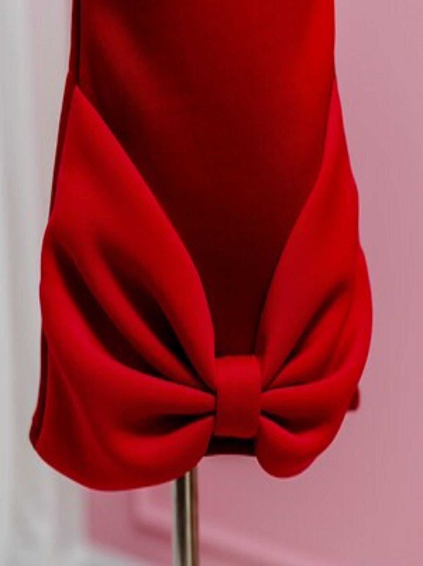 Girl's Formal Red & Pink Bow Dress