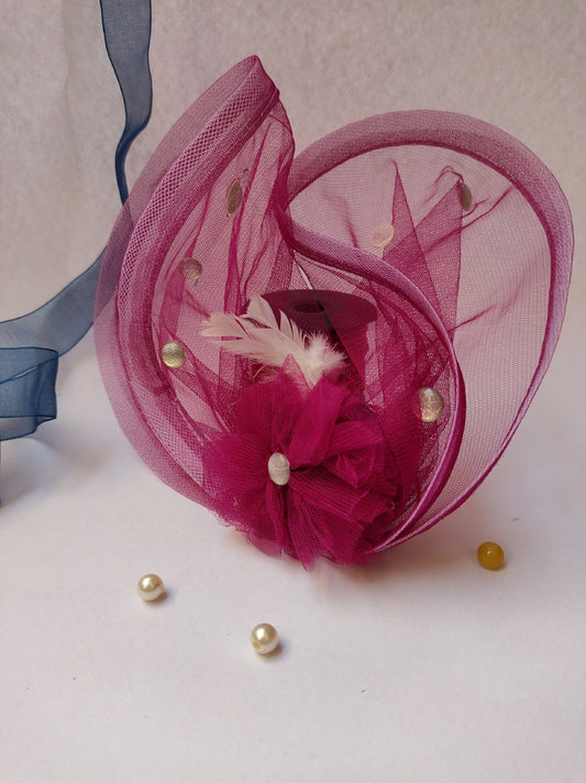 Orchid feather  Fascinator