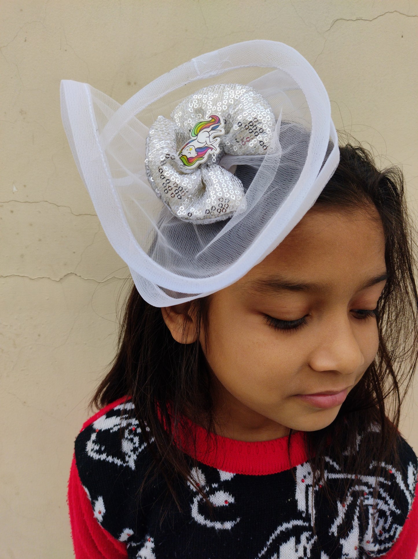 White Unicron Fascinator