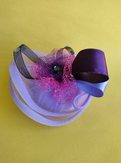 Lavender cap Fascinator