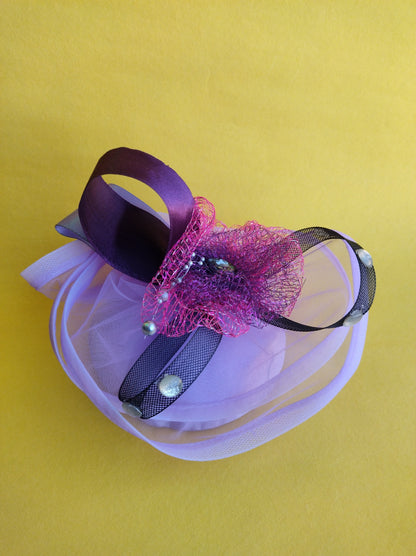 Lavender cap Fascinator