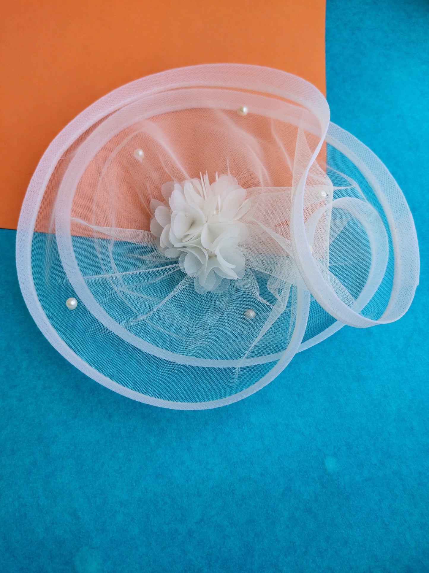 White Flower Fascinator