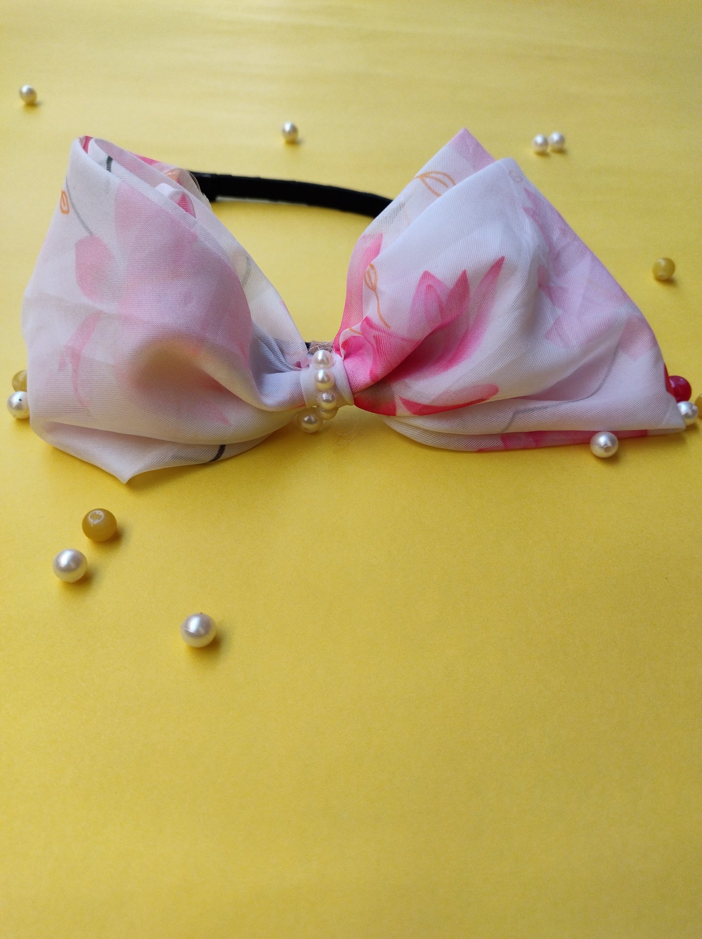 Printed bow hairband