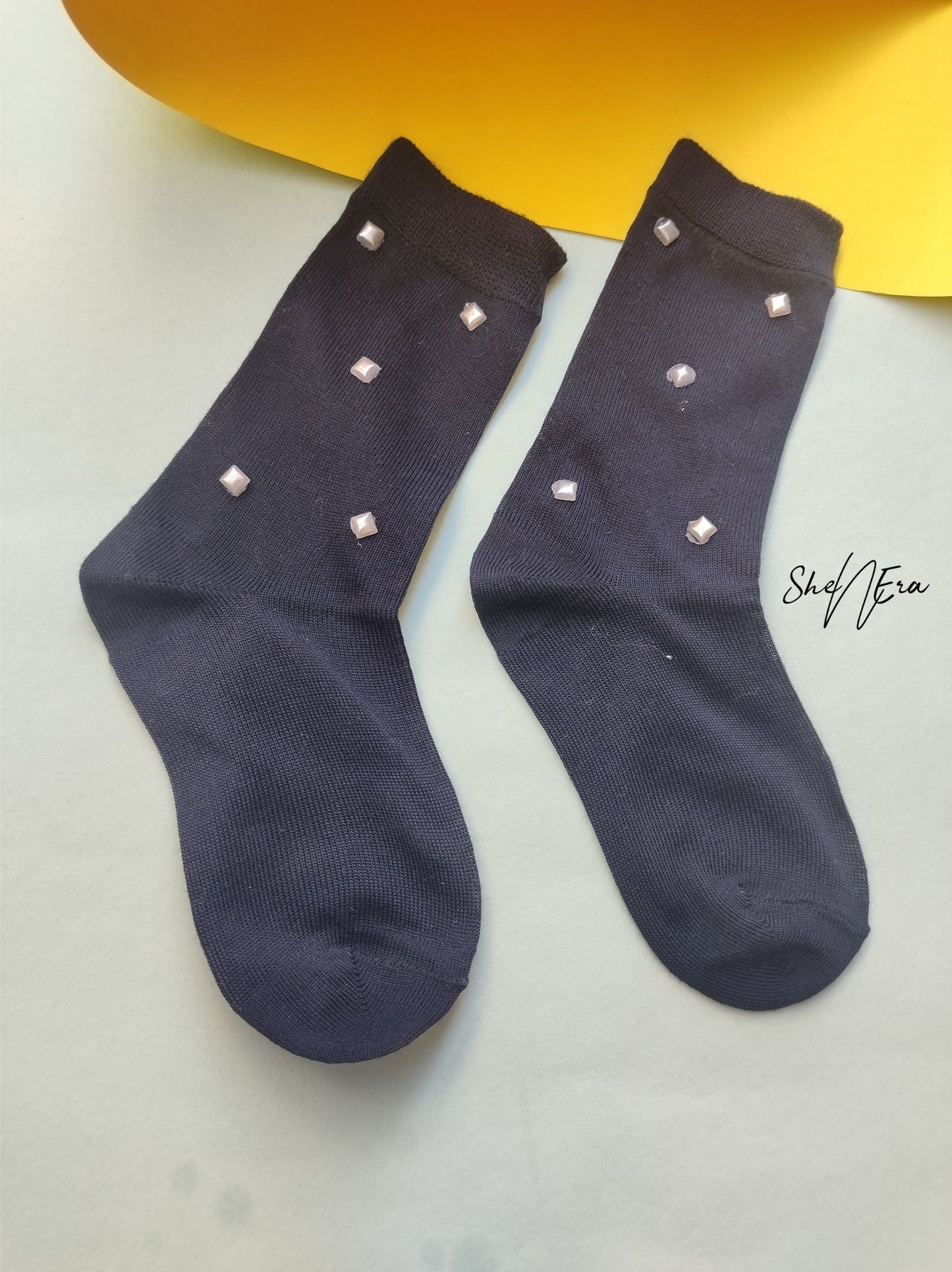 Nevy  blue Designer Socks