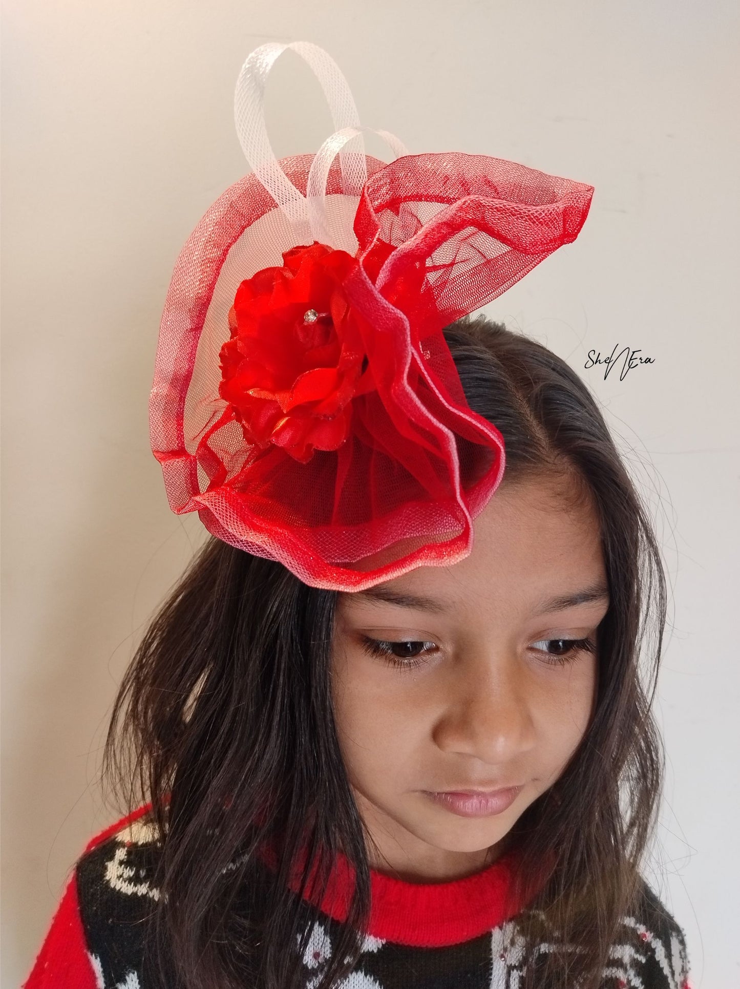 Jingle Fancy Red Fascinator