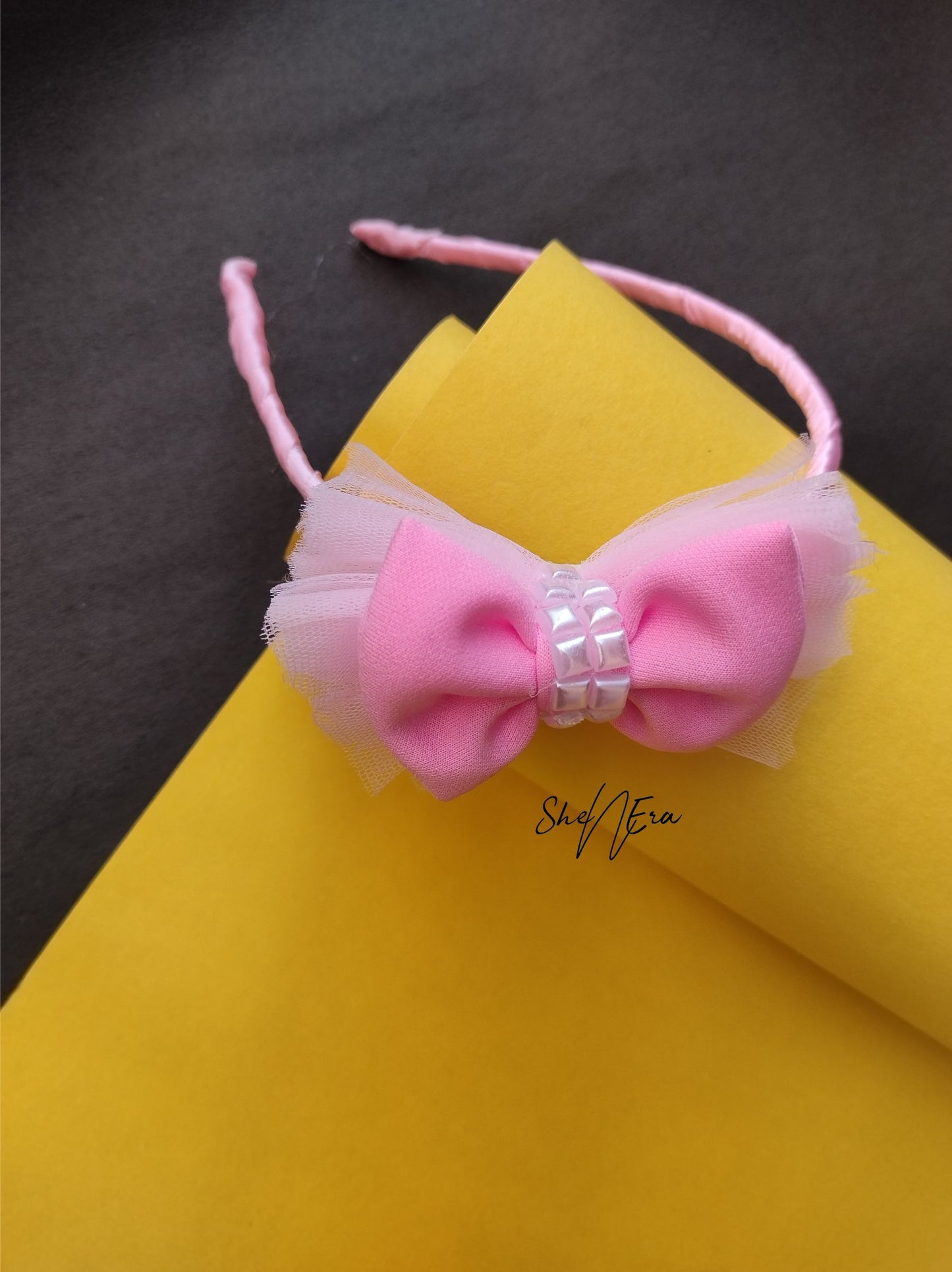 Pink Bow Headband