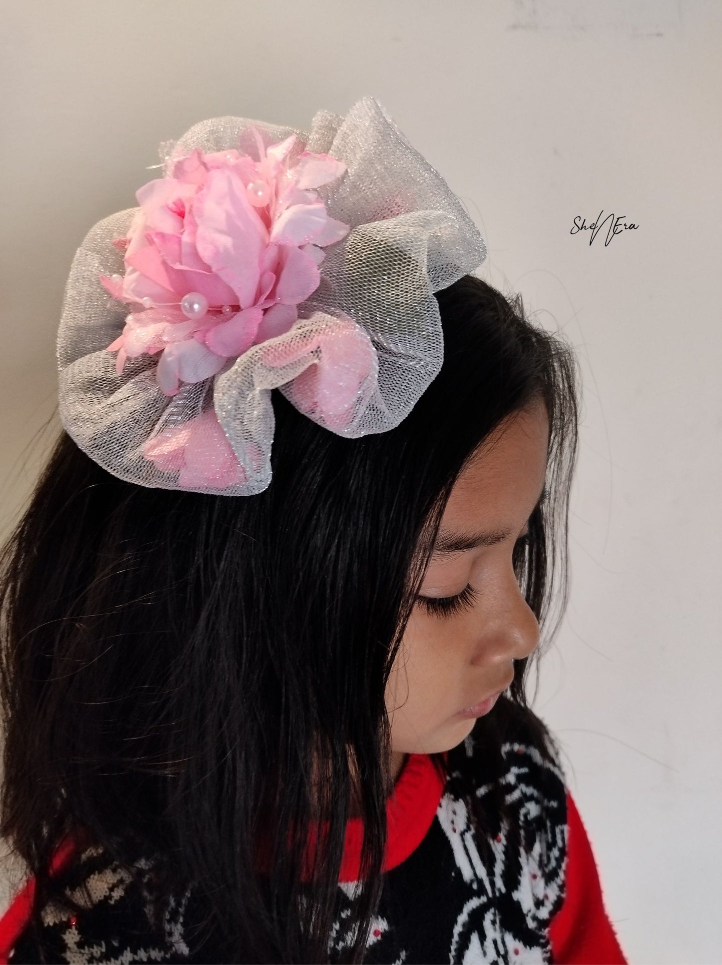 Pink Flower Fascinator