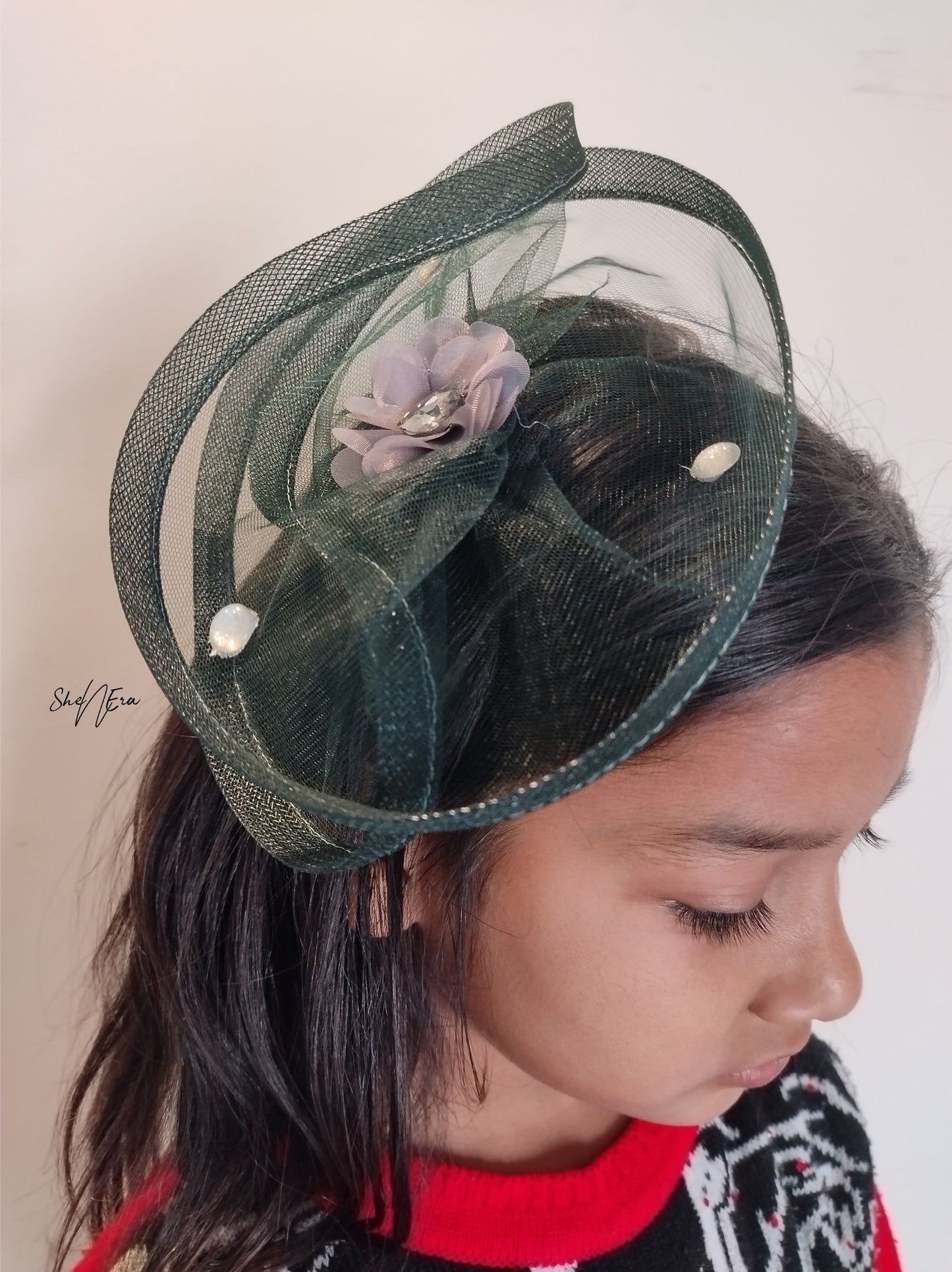 Green Fascinator