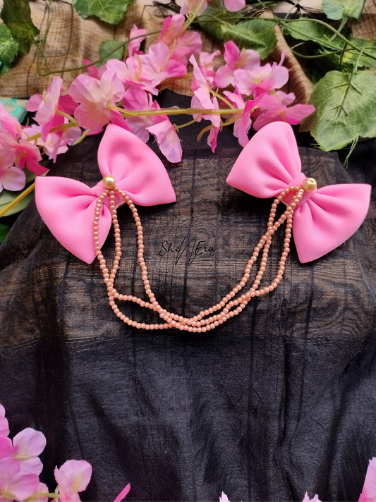 Korean style chain  Bow clip