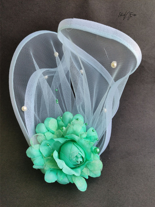 Sea green Fascinator