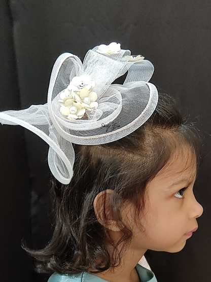 Silver fascinator