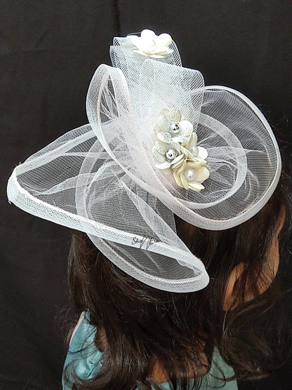 Silver fascinator