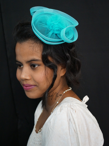 Sky blue fascinator