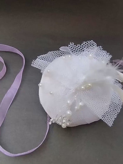 White Cap Fascinator