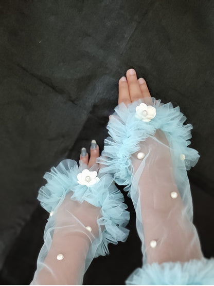 Sky Blue Elsa Gloves