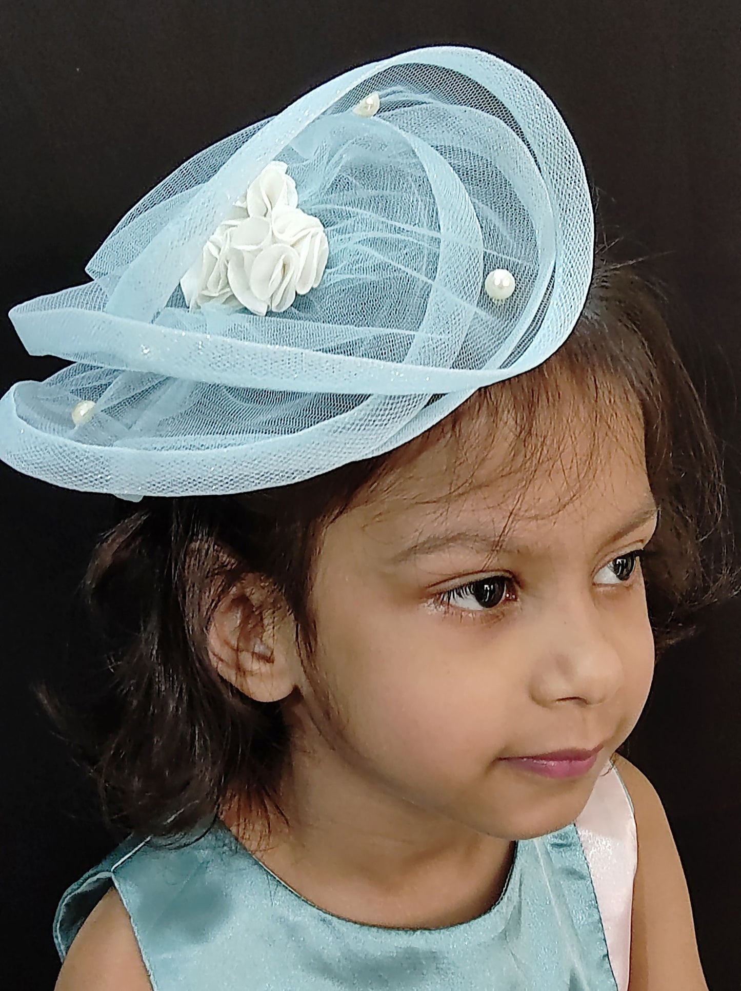 Sky Blue Elsa Gloves Fascinator Set