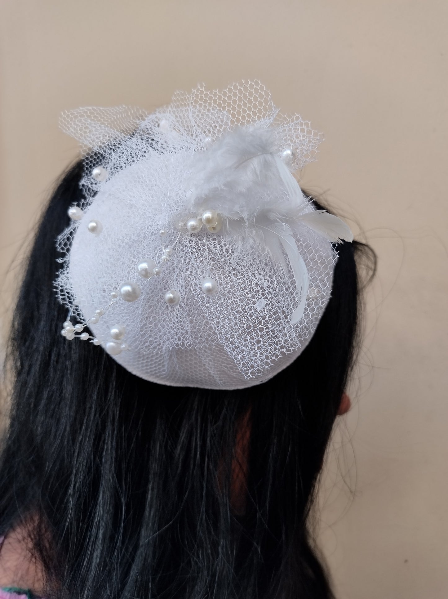 White Cap Fascinator